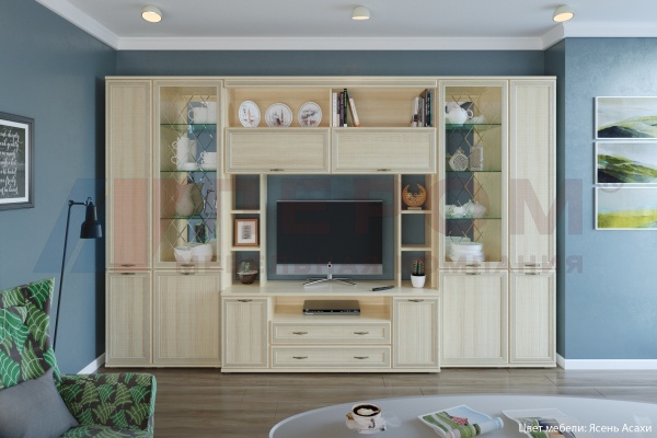 Гостиная-Стенка Карина-04 (В-2224 х Ш-3420 х Г-448 мм)