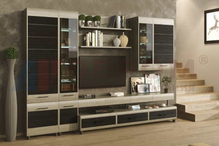 Гостиная-Стенка Камелия  №1 (В-2172 х Ш-3060 х Г-452 мм)