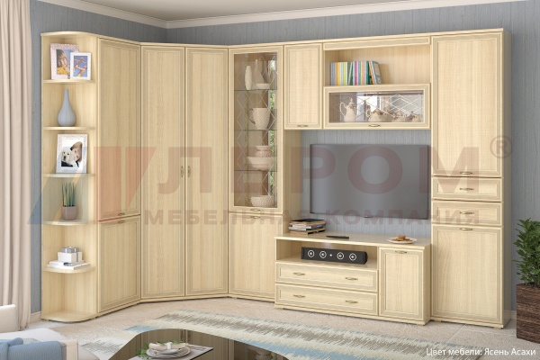 Гостиная-Стенка Карина-18 (В-2224 х (Ш-3196+1679) х Г-448 мм)